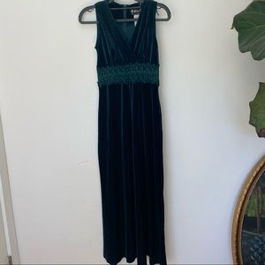 Emerald Green Velvet Dress